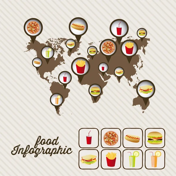 Infographie alimentaire — Image vectorielle