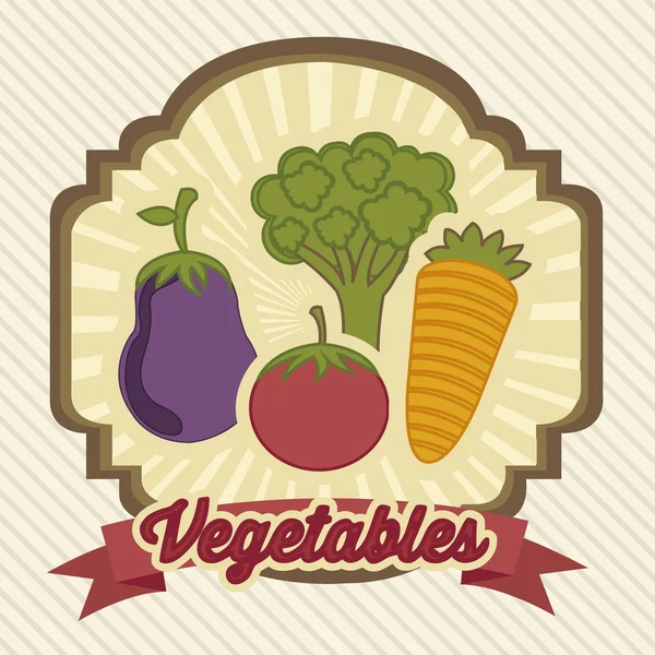 Vintage vegetables — ストックベクタ