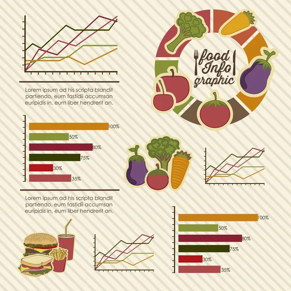 Infografías alimentarias — Archivo Imágenes Vectoriales