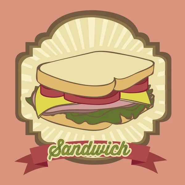 Sandwich vintage — Image vectorielle