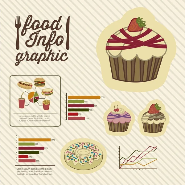 Infográficos de alimentos —  Vetores de Stock