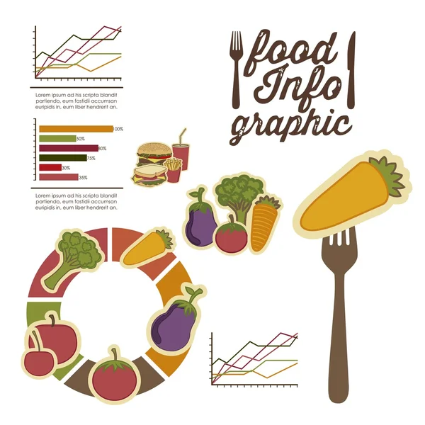 Élelmiszer-infografikák — Stock Vector