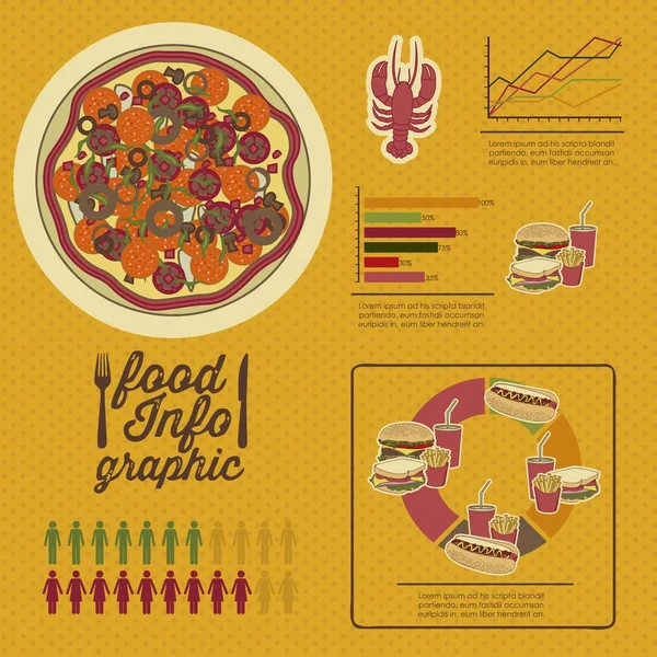 Infográficos de alimentos —  Vetores de Stock