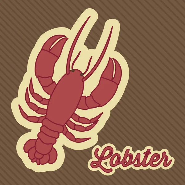 Vintage lobster — Stock Vector
