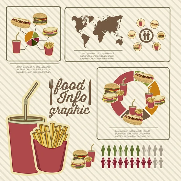 Infografías alimentarias — Archivo Imágenes Vectoriales