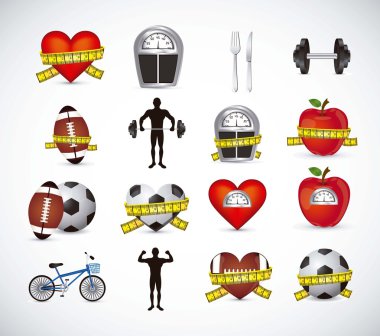 Fitness Icons clipart