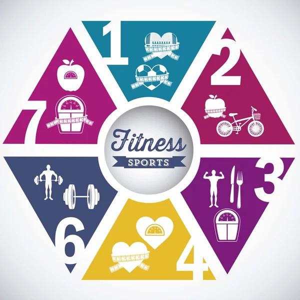 Fitness Icons — Stock Vector