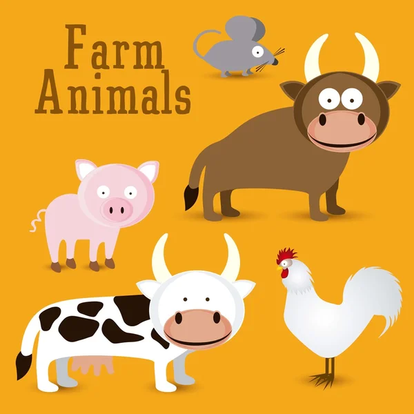 Farm Animals — Stock Vector