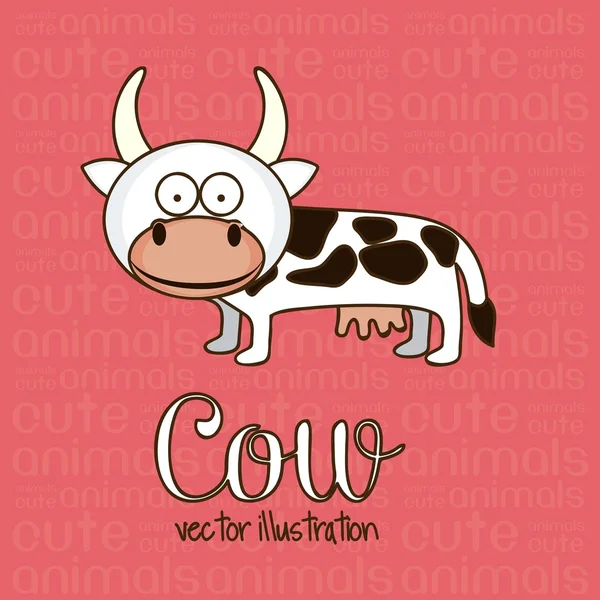 Cute cow — Stock Vector