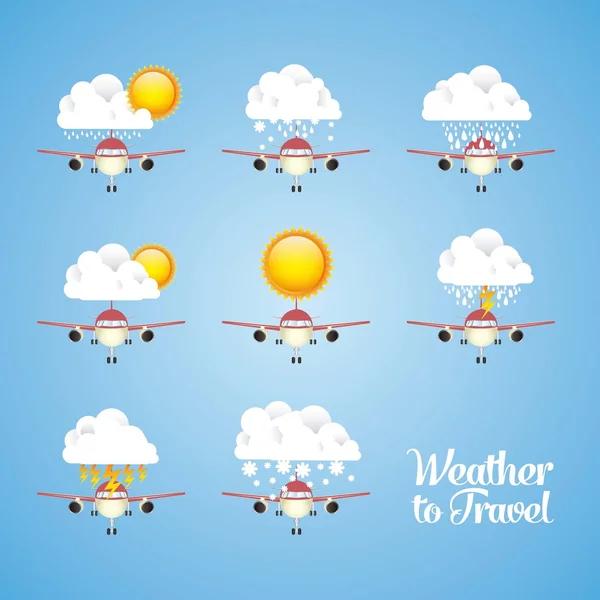 Airplane icons — Stock Vector