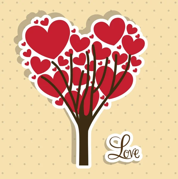 Love tree — Stock Vector