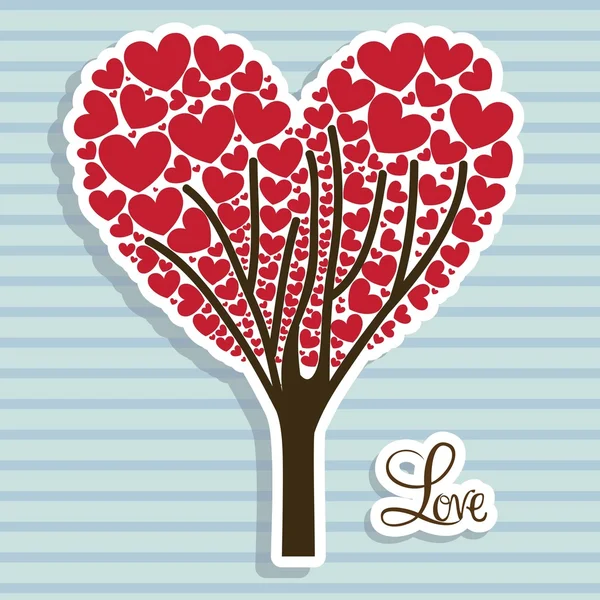 Love tree — Stock Vector