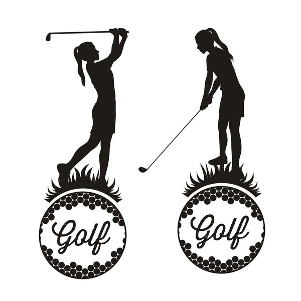 Golf-ikonok — Stock Vector