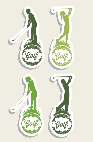 Golf pictogrammen — Stockvector