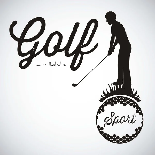 Ícones de golfe — Vetor de Stock