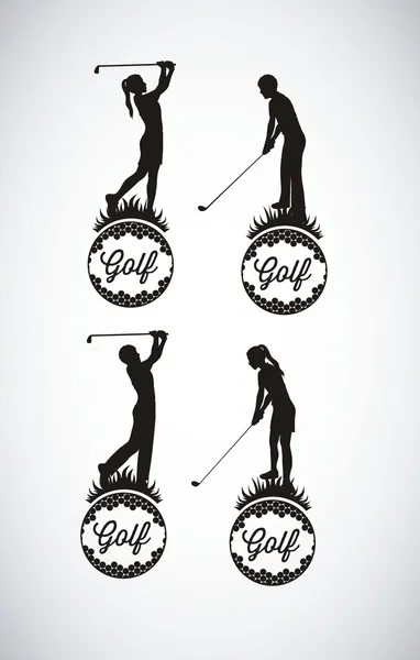 Iconos de golf — Archivo Imágenes Vectoriales
