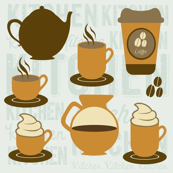 Coffe ikony — Διανυσματικό Αρχείο