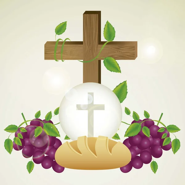 Sacrement eucharistique — Image vectorielle
