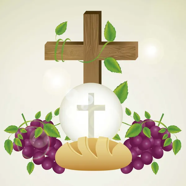 Eucharistische sacrament — Stockvector