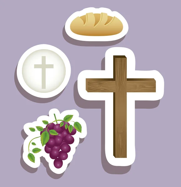 Eucharistische sacrament — Stockvector