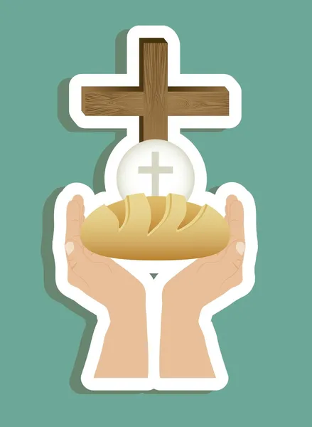 Eucharistic sacrament — Stock Vector