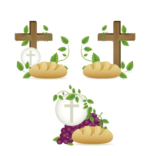 Eucharistische sacrament — Stockvector