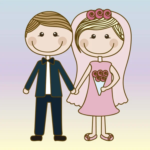 婚姻的插图 — 图库矢量图片