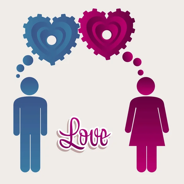 Ilustrace lásky — Stockový vektor