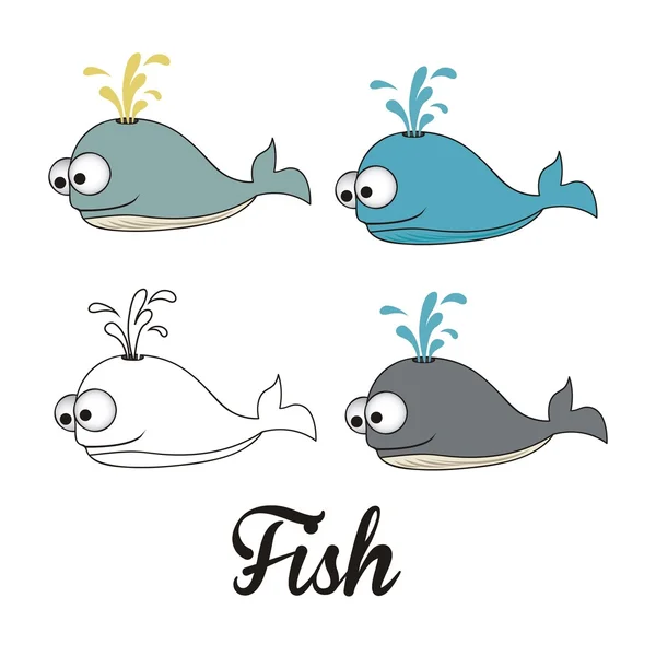 Illustrazione dei pesci — Vettoriale Stock
