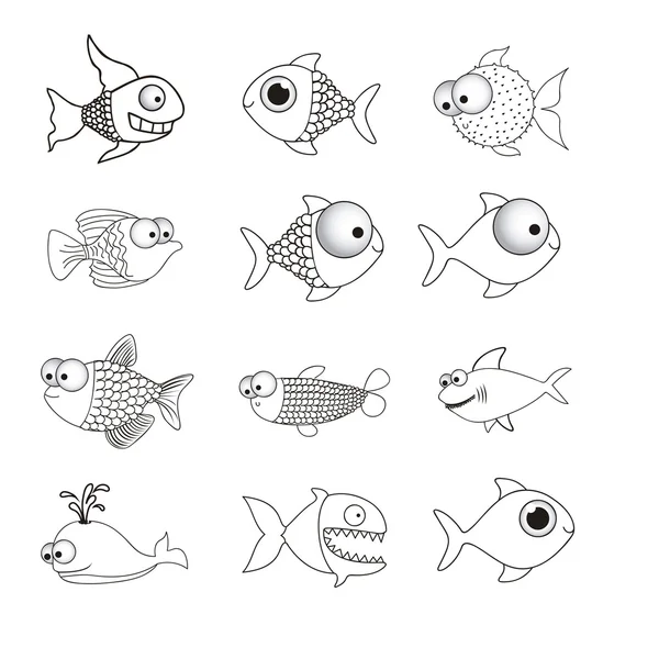 Ilustración de peces — Archivo Imágenes Vectoriales