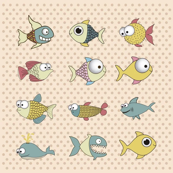 Ilustração dos peixes — Vetor de Stock