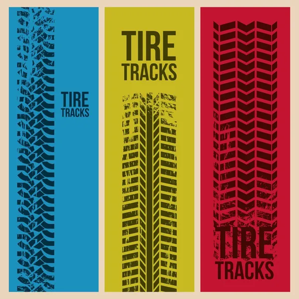 Tire Tracks — Stock Vector