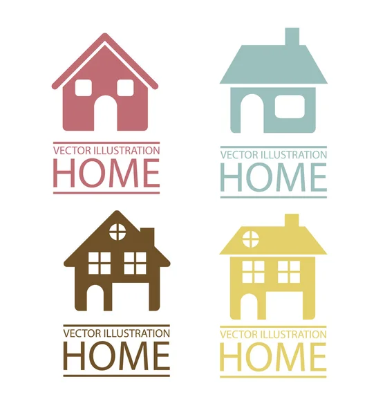 Real estate and house icons — Stock Vector