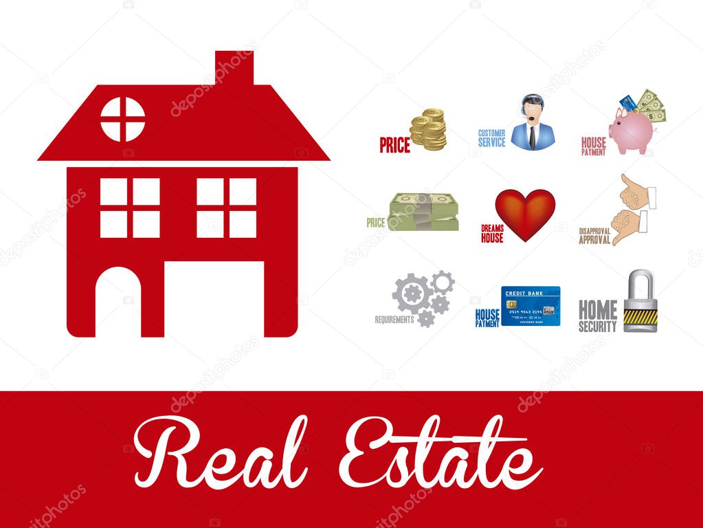 real estate and house icons