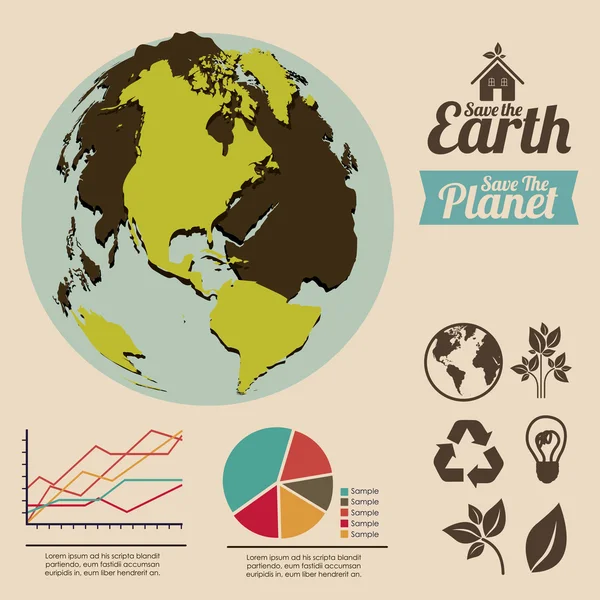 Planet earth — Stock Vector