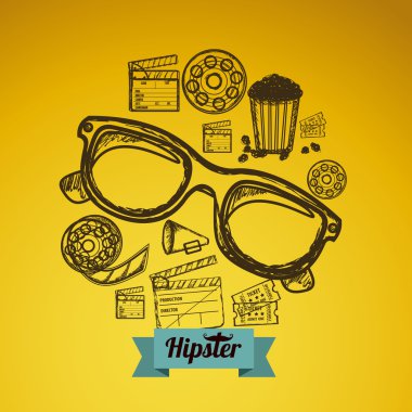 hipster illüstrasyon