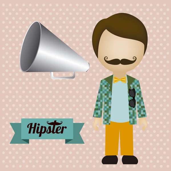 Hipster ilustración — Vector de stock