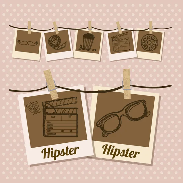Hipster illustratie — Stockvector