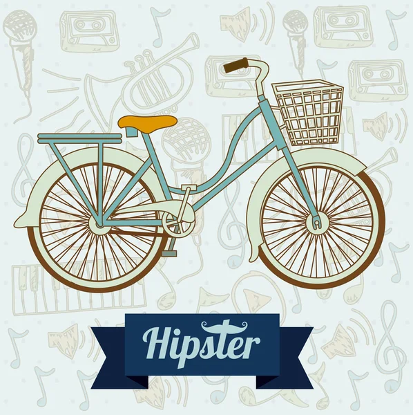 Hipster εικονογράφηση — Διανυσματικό Αρχείο