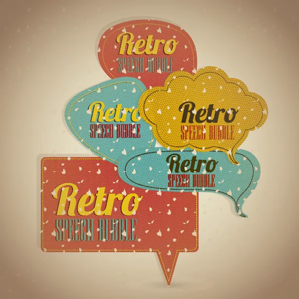 Globos de texto retro — Vector de stock