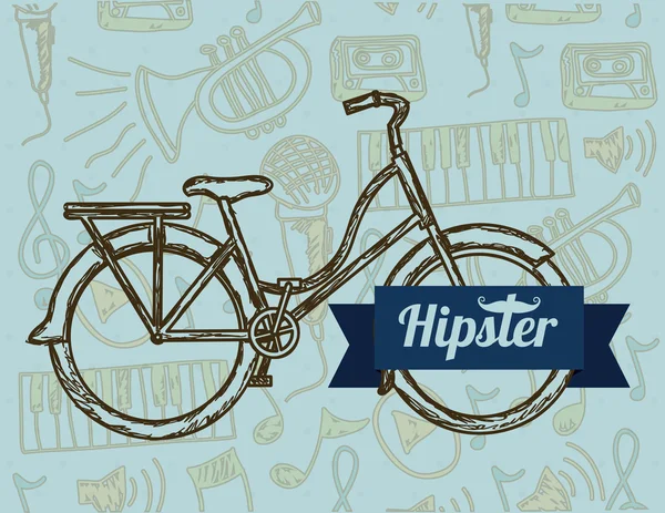 Ilustração do Hipster — Vetor de Stock