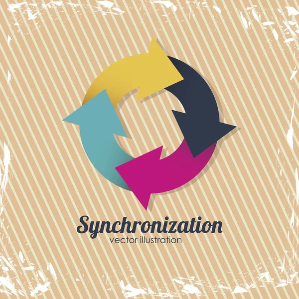 Synchronisatie — Stockvector