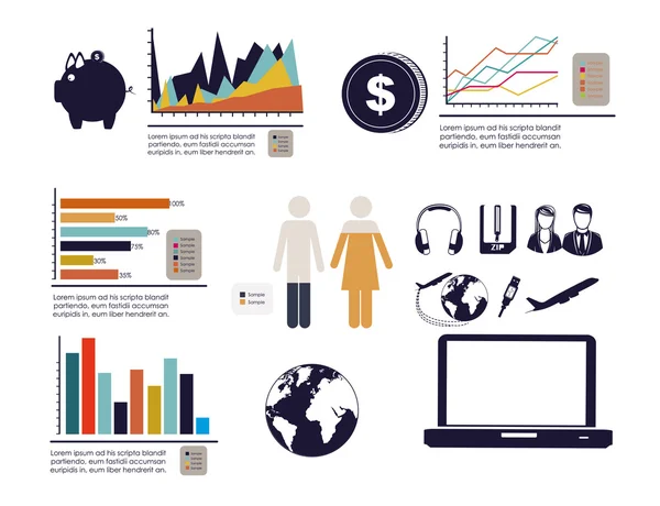 Infographics economics — Stock Vector