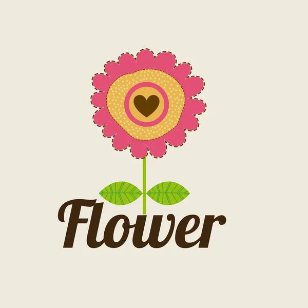 Flor sola — Vector de stock