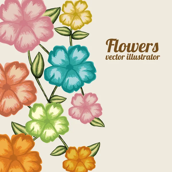 Ontwerp met bloemen — Stockvector