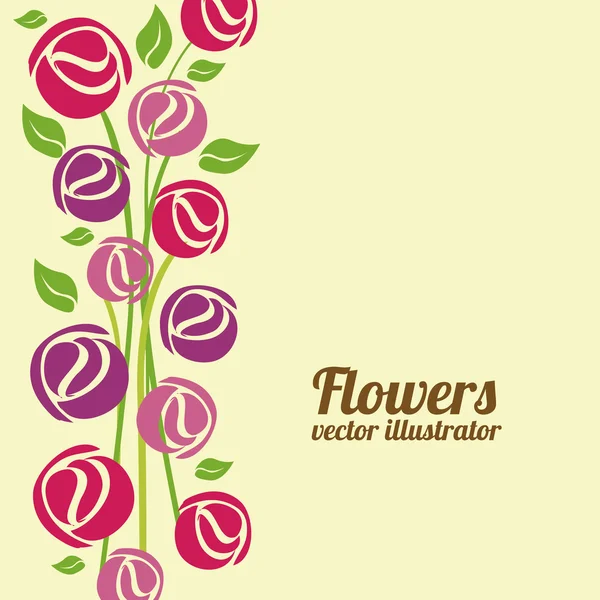 Design de flores — Vetor de Stock