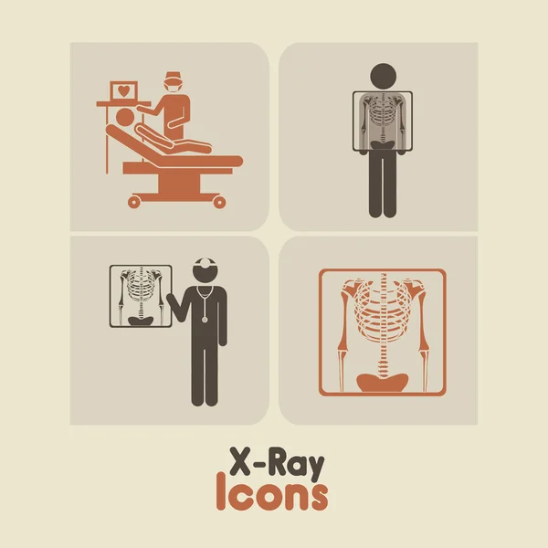 Iconos de rayos X — Vector de stock