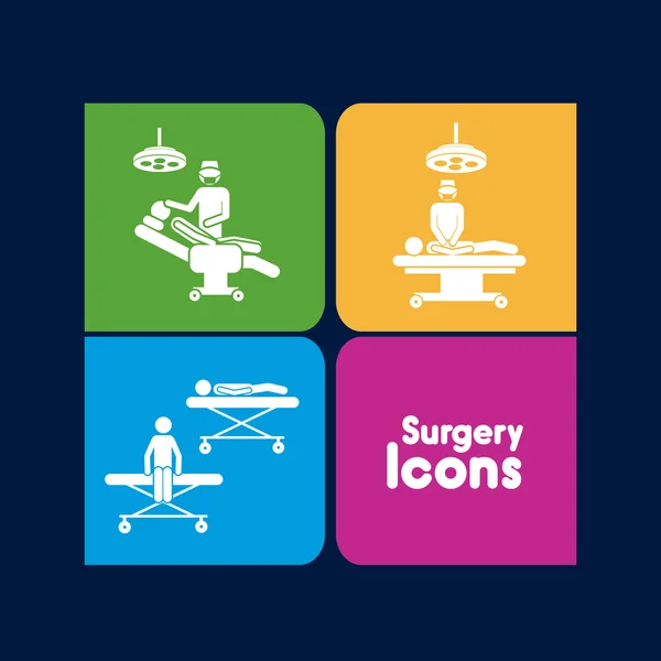 Icônes de chirurgie — Image vectorielle