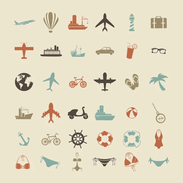 Travel icons — Stock Vector