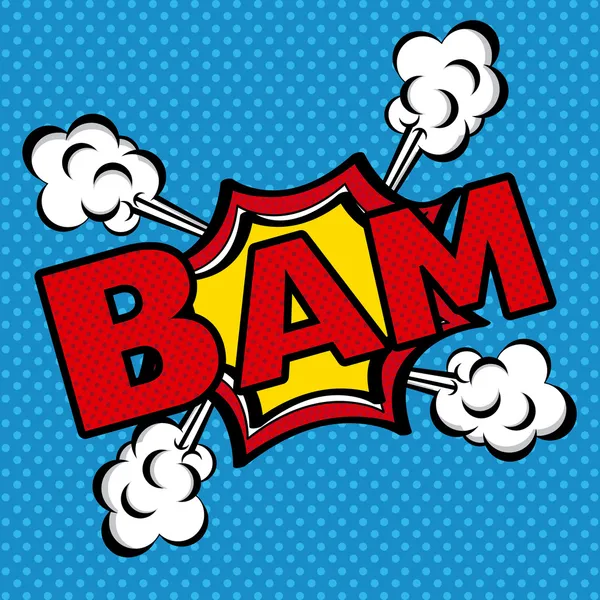 Bam benzi desenate icon — Vector de stoc